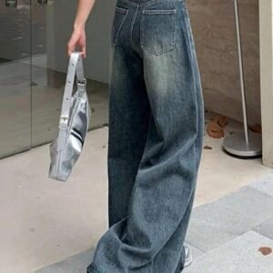 High-Waisted Vintage Wide-Leg Jeans