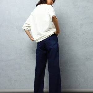 High-Waisted Dark Wash Wide-Leg Jeans