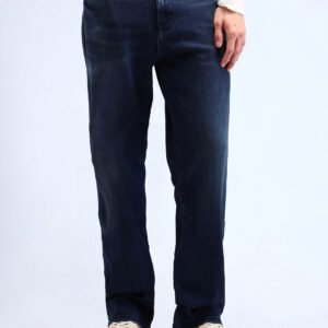Men's Dark-Wash Straight-Leg Jeans