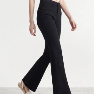 High-Waisted Black Flare Jeans