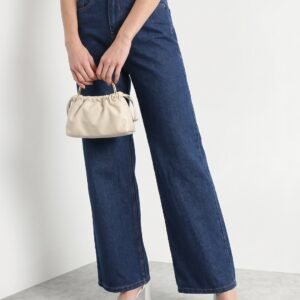 High-Waisted Dark Wash Wide-Leg Jeans
