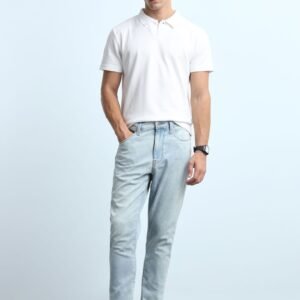 Men's Light-Wash Slim-Tapered Jeans