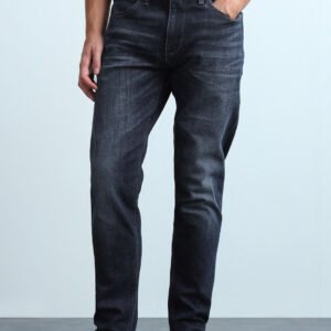 Men's Dark-Wash Washed Slim Jeans