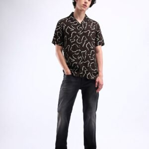 Men's Washed Charcoal Slim-Fit Jeans